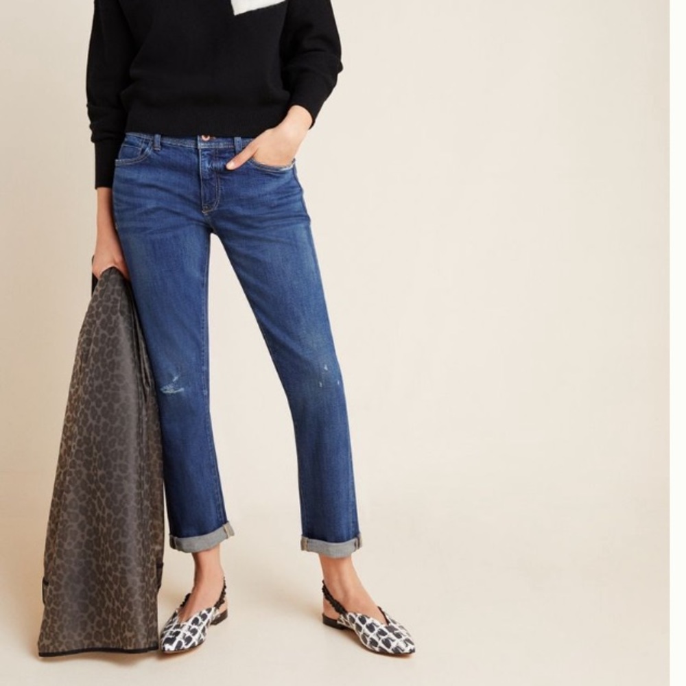 NWT Pilcro mid rise slim boyfriend jeans sz 25p